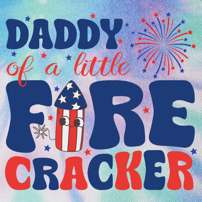 Daddy Of A Little Firecracker Family Matching 4th Of July Legacy Tie Dye Trucker Hat