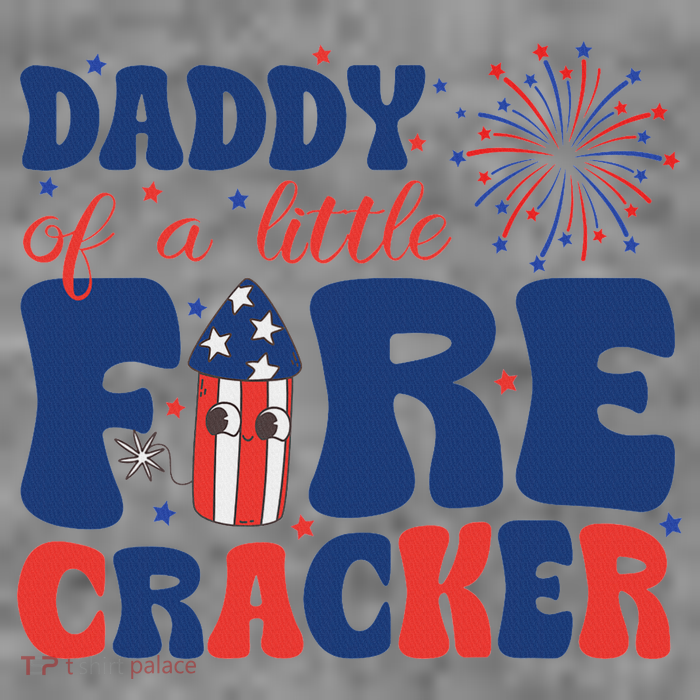 Daddy Of A Little Firecracker Family Matching 4th Of July Sustainable Beanie