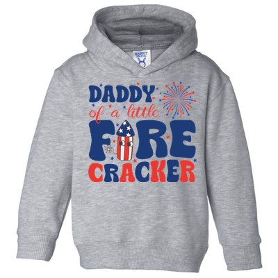 Daddy Of A Little Firecracker Family Matching 4th Of July Toddler Hoodie