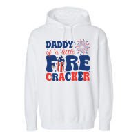 Daddy Of A Little Firecracker Family Matching 4th Of July Garment-Dyed Fleece Hoodie