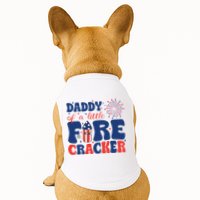 Daddy Of A Little Firecracker Family Matching 4th Of July Doggie Tank