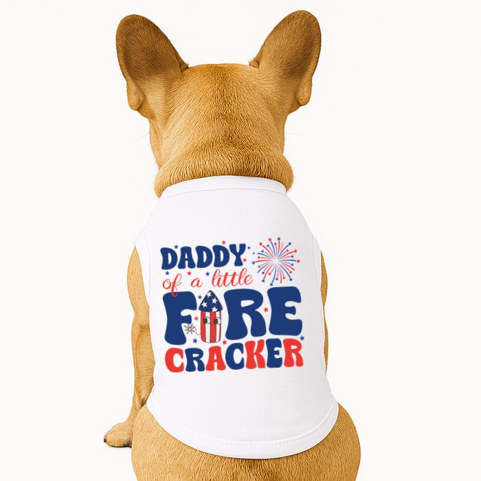Daddy Of A Little Firecracker Family Matching 4th Of July Doggie Tank