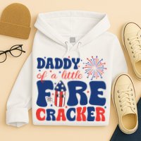 Daddy Of A Little Firecracker Family Matching 4th Of July Hoodie