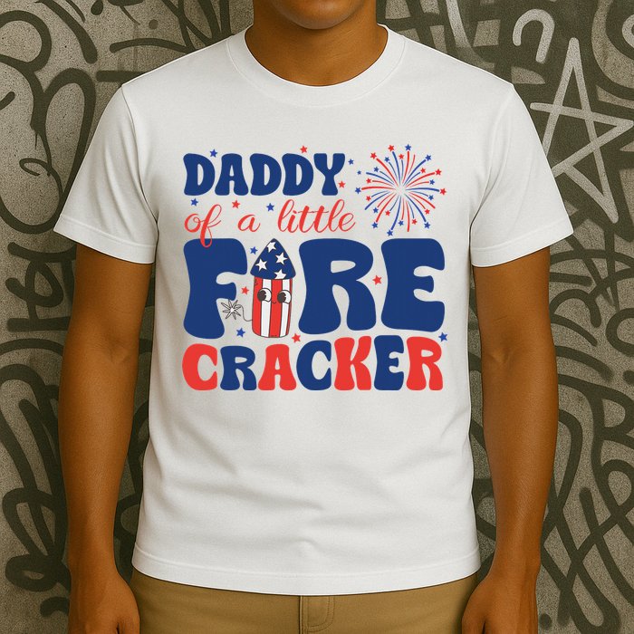 Daddy Of A Little Firecracker Family Matching 4th Of July T-Shirt