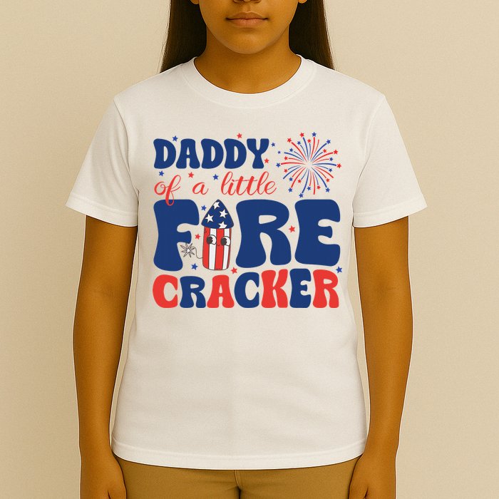 Daddy Of A Little Firecracker Family Matching 4th Of July T-Shirt