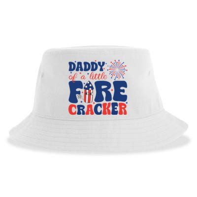 Daddy Of A Little Firecracker Family Matching 4th Of July Sustainable Bucket Hat