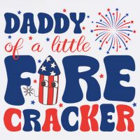 Daddy Of A Little Firecracker Family Matching 4th Of July Button