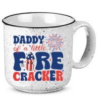 Daddy Of A Little Firecracker Family Matching 4th Of July 15oz Campfire Ceramic Mug