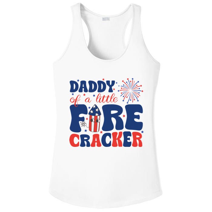 Daddy Of A Little Firecracker Family Matching 4th Of July Ladies PosiCharge Competitor Racerback Tank