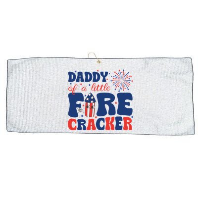 Daddy Of A Little Firecracker Family Matching 4th Of July Large Microfiber Waffle Golf Towel