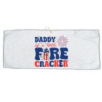 Daddy Of A Little Firecracker Family Matching 4th Of July Large Microfiber Waffle Golf Towel