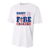 Daddy Of A Little Firecracker Family Matching 4th Of July Youth Performance Sprint T-Shirt