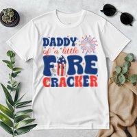 Daddy Of A Little Firecracker Family Matching 4th Of July Premium T-Shirt