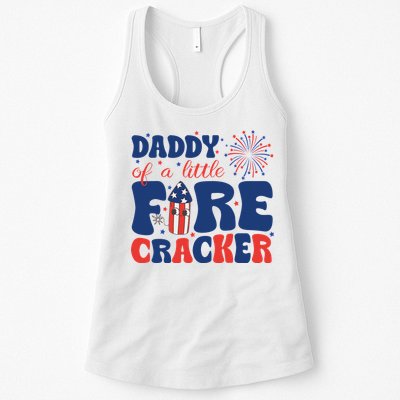 Daddy Of A Little Firecracker Family Matching 4th Of July Womens Tank Top