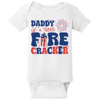 Daddy Of A Little Firecracker Family Matching 4th Of July Baby Bodysuit