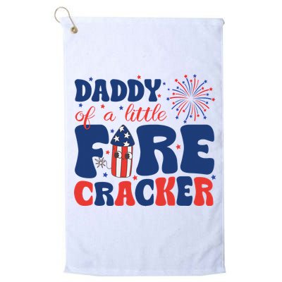 Daddy Of A Little Firecracker Family Matching 4th Of July Golf Towel