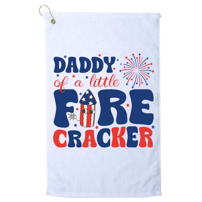 Daddy Of A Little Firecracker Family Matching 4th Of July Golf Towel