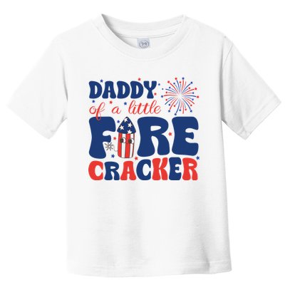 Daddy Of A Little Firecracker Family Matching 4th Of July Toddler T-Shirt