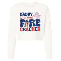 Daddy Of A Little Firecracker Family Matching 4th Of July Cropped Pullover Crew