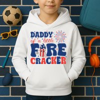 Daddy Of A Little Firecracker Family Matching 4th Of July Kids Hoodie
