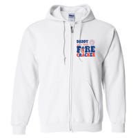 Daddy Of A Little Firecracker Family Matching 4th Of July Full Zip Hoodie