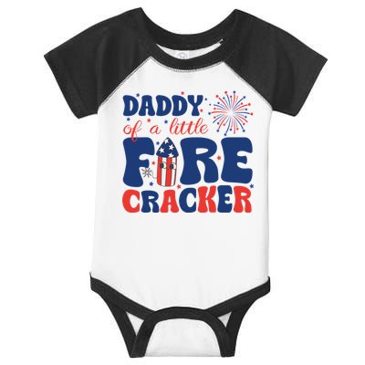 Daddy Of A Little Firecracker Family Matching 4th Of July Infant Baby Jersey Bodysuit