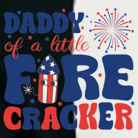 Daddy Of A Little Firecracker Family Matching 4th Of July Infant Baby Jersey Bodysuit