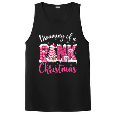 Dreaming Of A Pink Christmas Tree Cakes Xmas Holiday Pajamas PosiCharge Competitor Tank