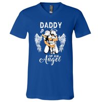 Daddy Of An Angel Pregnancy Infant Loss Awareness Gift V-Neck T-Shirt