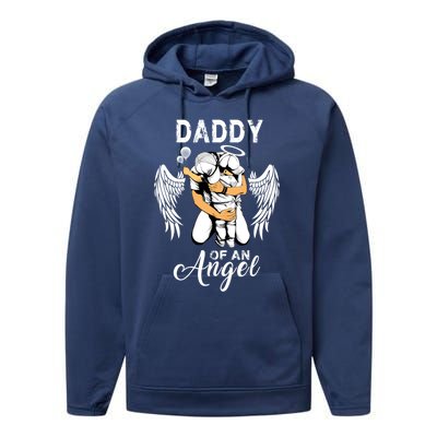 Daddy Of An Angel Pregnancy Infant Loss Awareness Gift Performance Fleece Hoodie