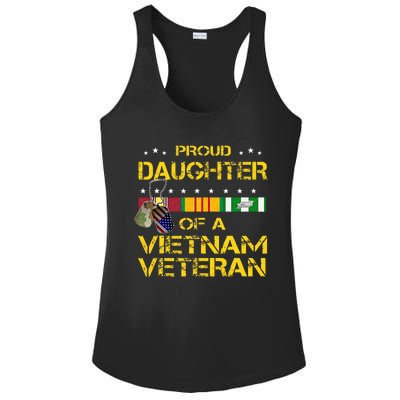 Daughter Of A Vietnam Veteran Im Proud My Dad Ladies PosiCharge Competitor Racerback Tank