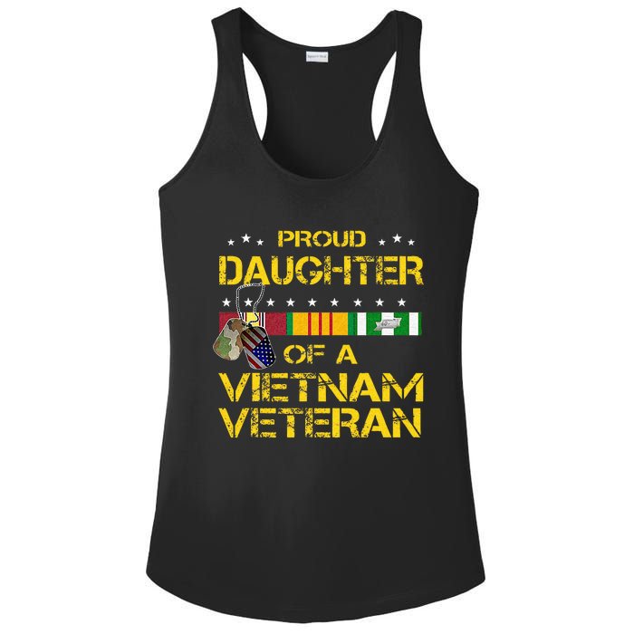 Daughter Of A Vietnam Veteran Im Proud My Dad Ladies PosiCharge Competitor Racerback Tank