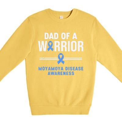 Dad Of A Warrior Moyamoya Disease Awareness Premium Crewneck Sweatshirt