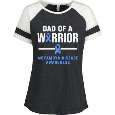 Dad Of A Warrior Moyamoya Disease Awareness Enza Ladies Jersey Colorblock Tee