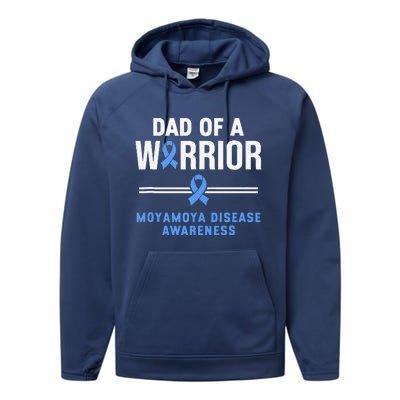 Dad Of A Warrior Moyamoya Disease Awareness Performance Fleece Hoodie