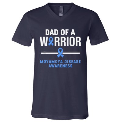 Dad Of A Warrior Moyamoya Disease Awareness V-Neck T-Shirt