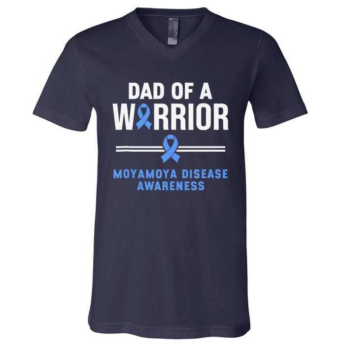 Dad Of A Warrior Moyamoya Disease Awareness V-Neck T-Shirt