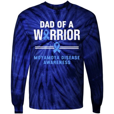 Dad Of A Warrior Moyamoya Disease Awareness Tie-Dye Long Sleeve Shirt