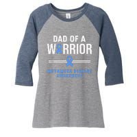 Dad Of A Warrior Moyamoya Disease Awareness Women's Tri-Blend 3/4-Sleeve Raglan Shirt