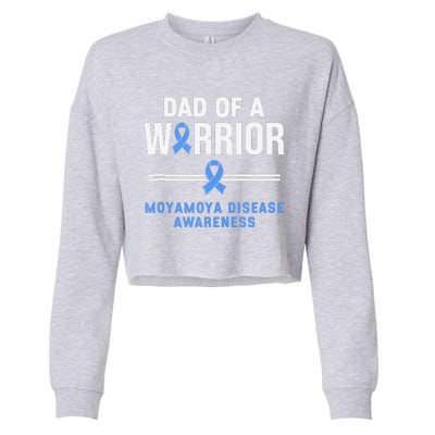 Dad Of A Warrior Moyamoya Disease Awareness Cropped Pullover Crew