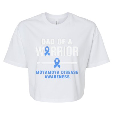 Dad Of A Warrior Moyamoya Disease Awareness Bella+Canvas Jersey Crop Tee