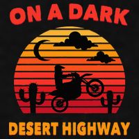 Desert On A Dark Desert Highway Mojave Cactus Retro Ladies PosiCharge Tri-Blend Wicking Tank