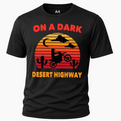 Desert On A Dark Desert Highway Mojave Cactus Retro Performance Shirt