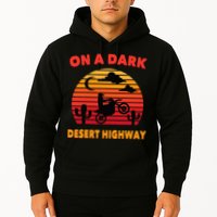 Desert On A Dark Desert Highway Mojave Cactus Retro Hoodie