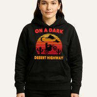 Desert On A Dark Desert Highway Mojave Cactus Retro Hoodie