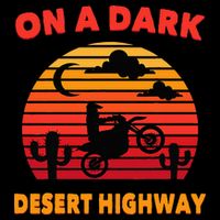 Desert On A Dark Desert Highway Mojave Cactus Retro Impact Tech Backpack