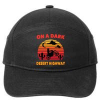 Desert On A Dark Desert Highway Mojave Cactus Retro 7-Panel Snapback Hat