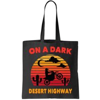 Desert On A Dark Desert Highway Mojave Cactus Retro Bag