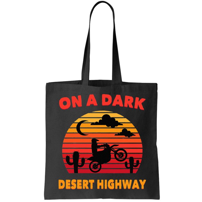 Desert On A Dark Desert Highway Mojave Cactus Retro Bag