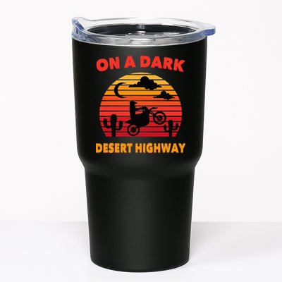 Desert On A Dark Desert Highway Mojave Cactus Retro Tumbler